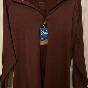 Brooks Brown Soft Zip-Up Jacket